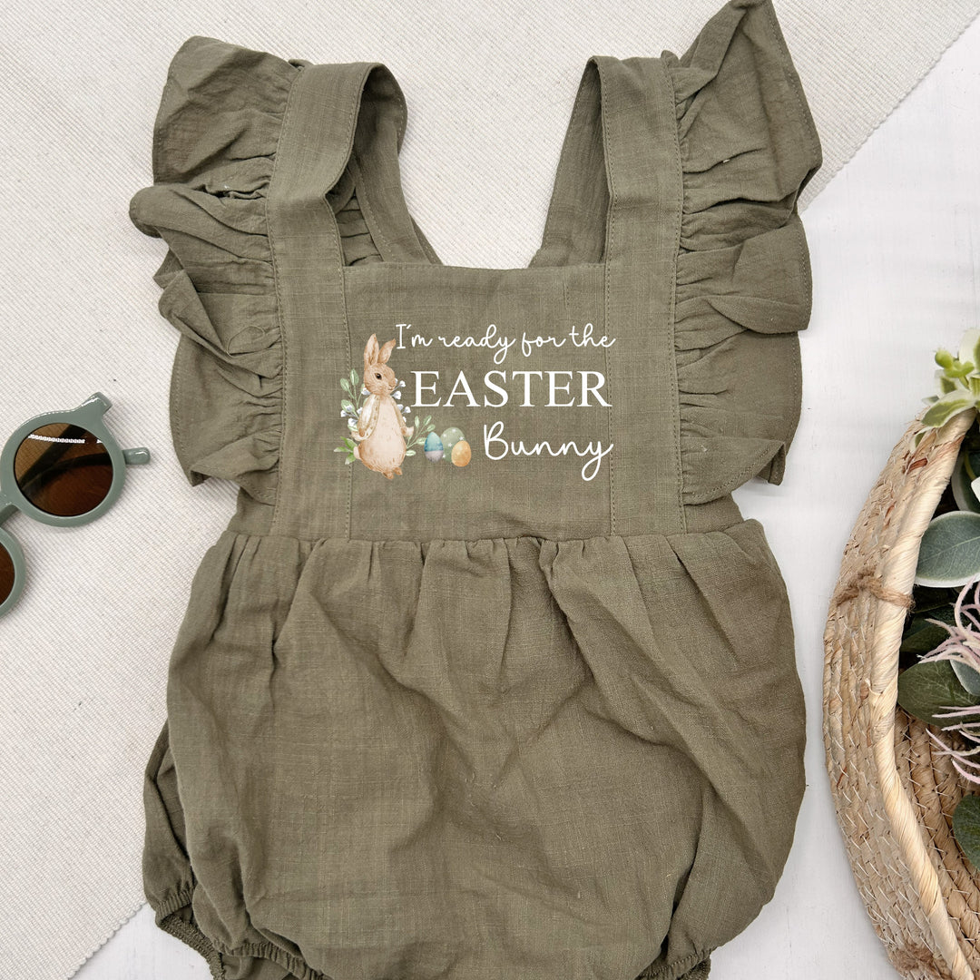 Ready For The Easter Bunny Ruffle Romper