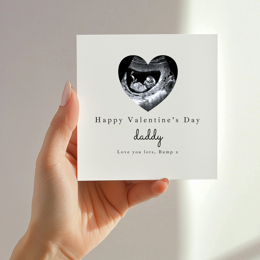 Personalised Baby Scan Happy Valentine's Day Daddy Card