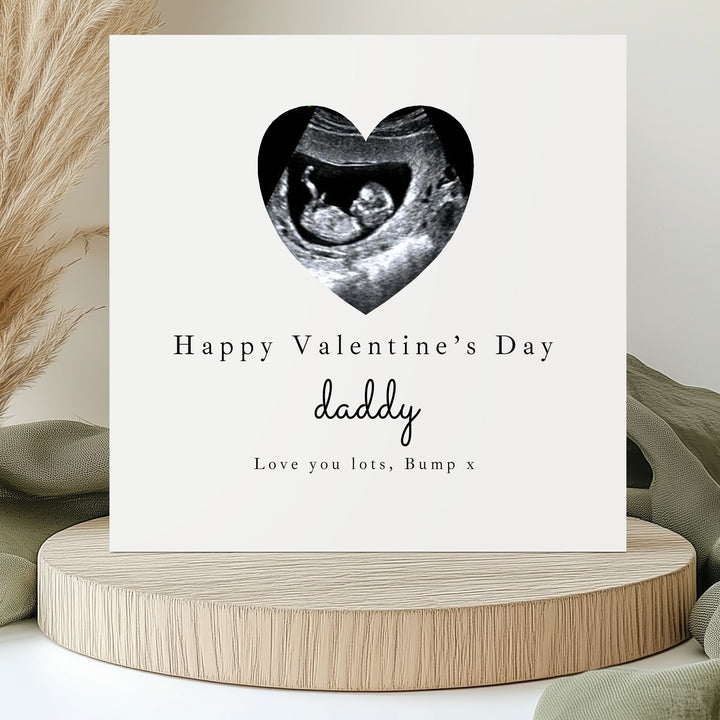 Personalised Baby Scan Happy Valentine's Day Daddy Card