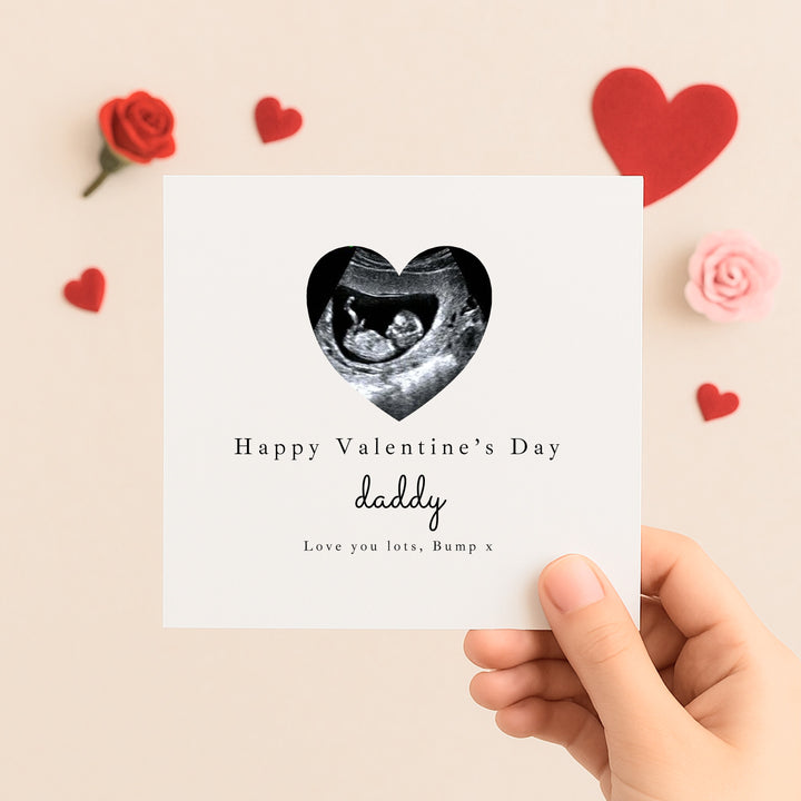 Personalised Baby Scan Happy Valentine's Day Daddy Card