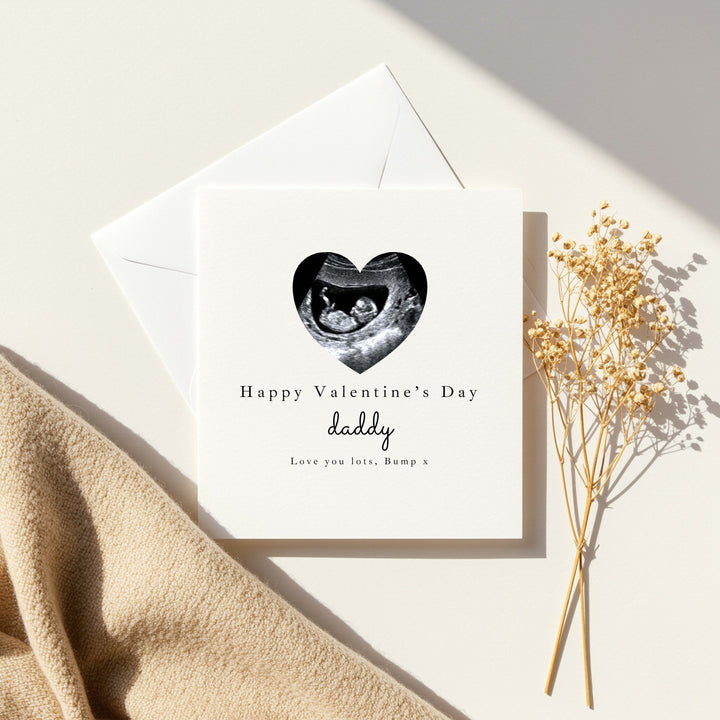 Personalised Baby Scan Happy Valentine's Day Daddy Card
