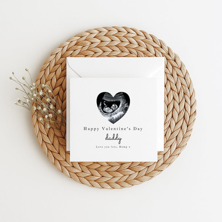 Personalised Baby Scan Happy Valentine's Day Daddy Card