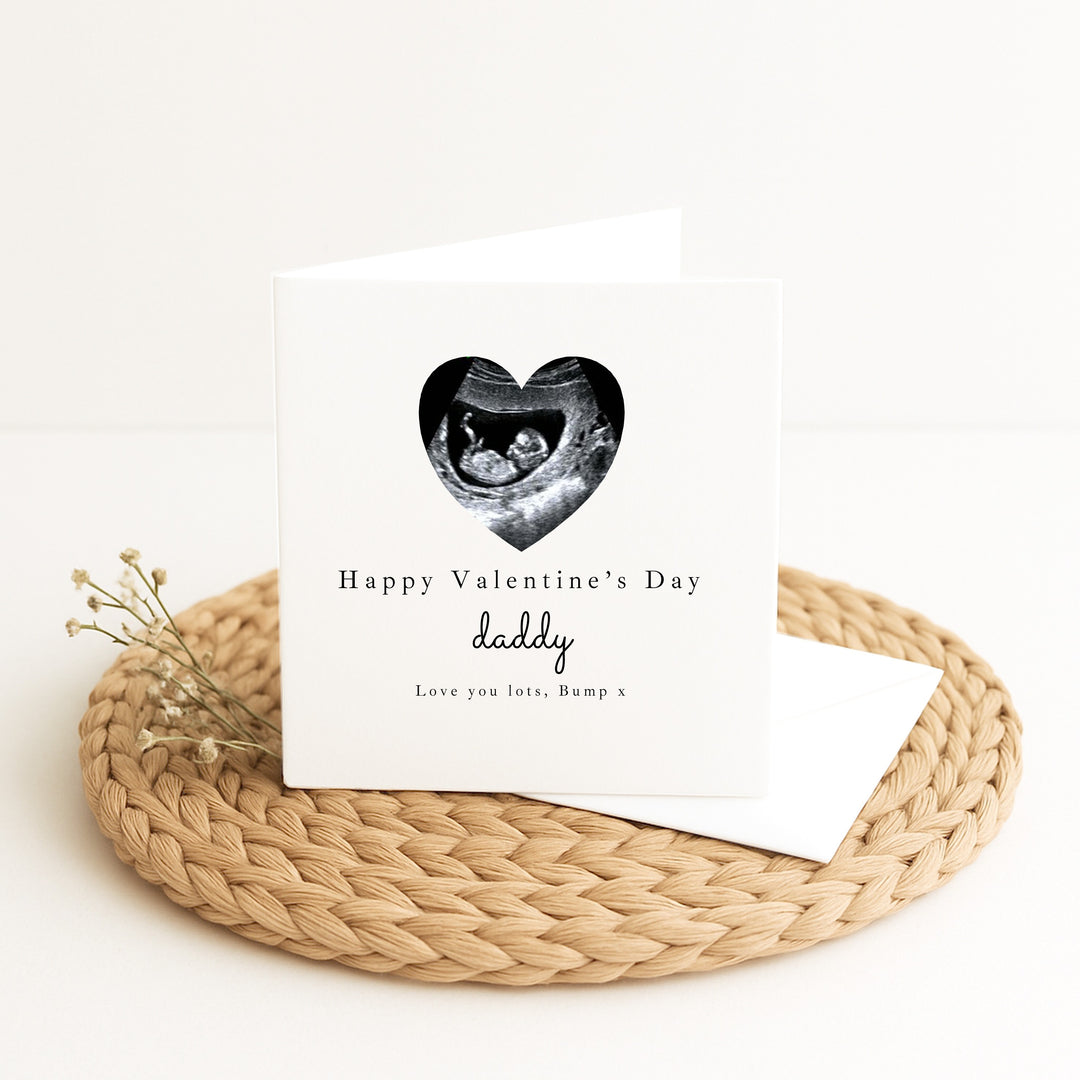 Personalised Baby Scan Happy Valentine's Day Daddy Card