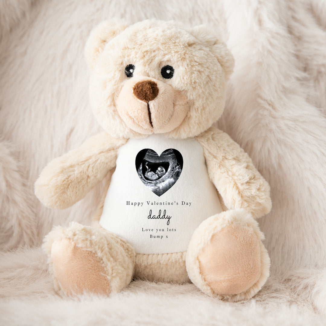 Personalised Baby Scan Happy Valentine's Day Soft Toy