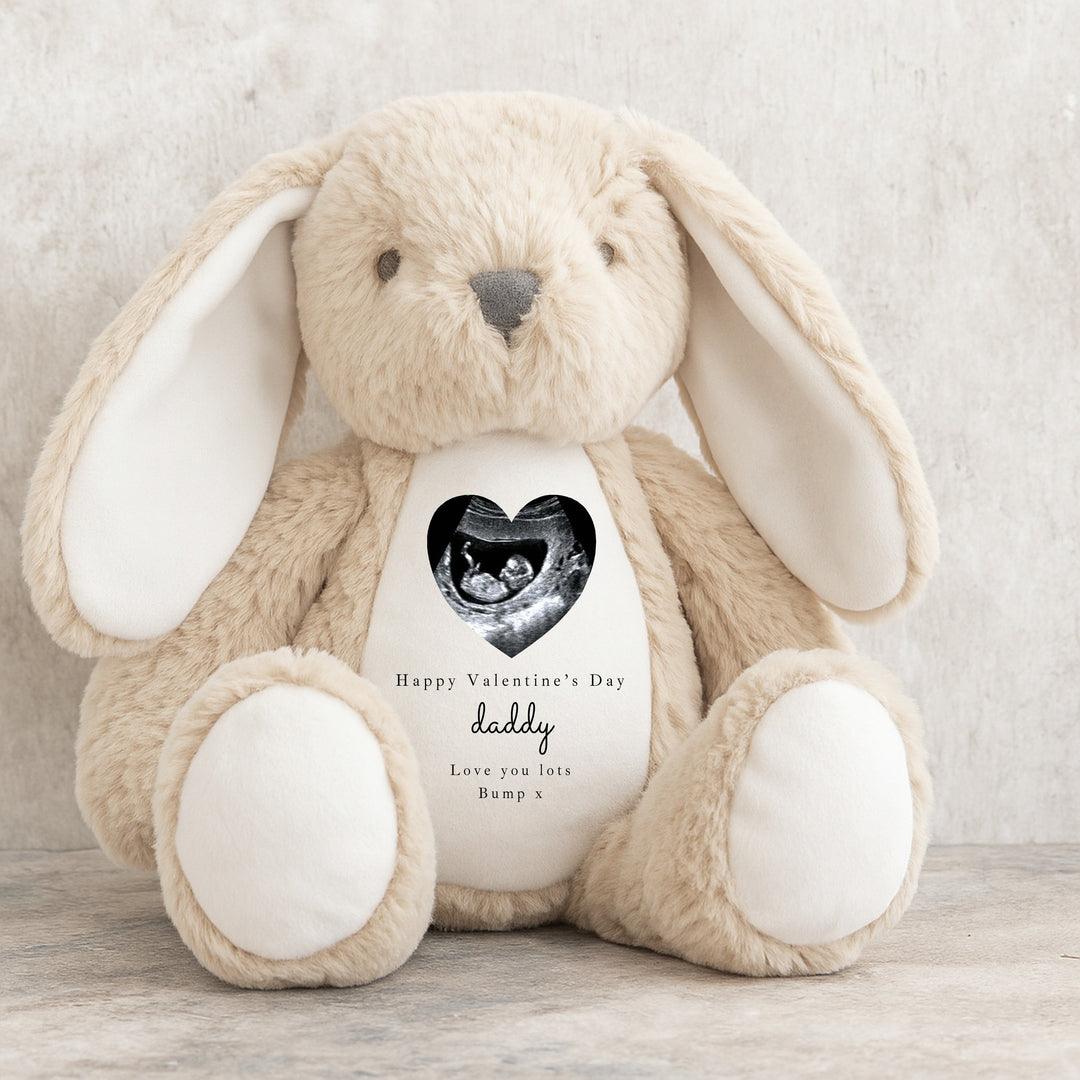 Personalised Baby Scan Happy Valentine's Day Soft Toy