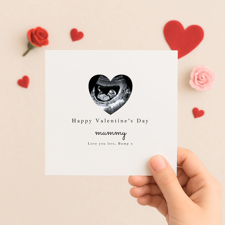Personalised Baby Scan Happy Valentine's Day Mummy Card