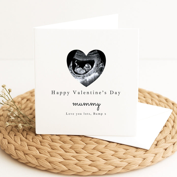Personalised Baby Scan Happy Valentine's Day Mummy Card
