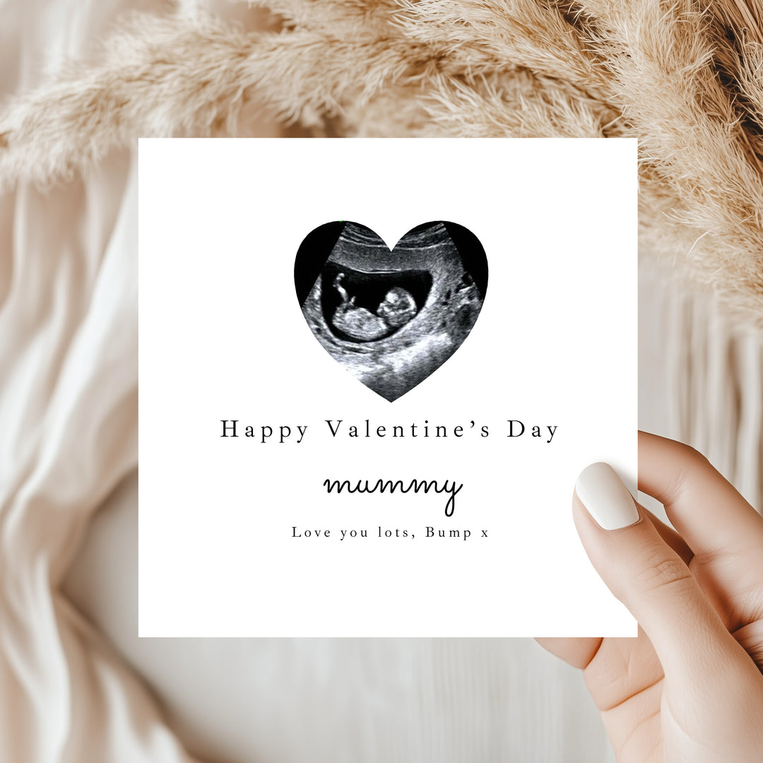 Personalised Baby Scan Happy Valentine's Day Mummy Card