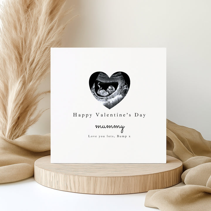 Personalised Baby Scan Happy Valentine's Day Mummy Card