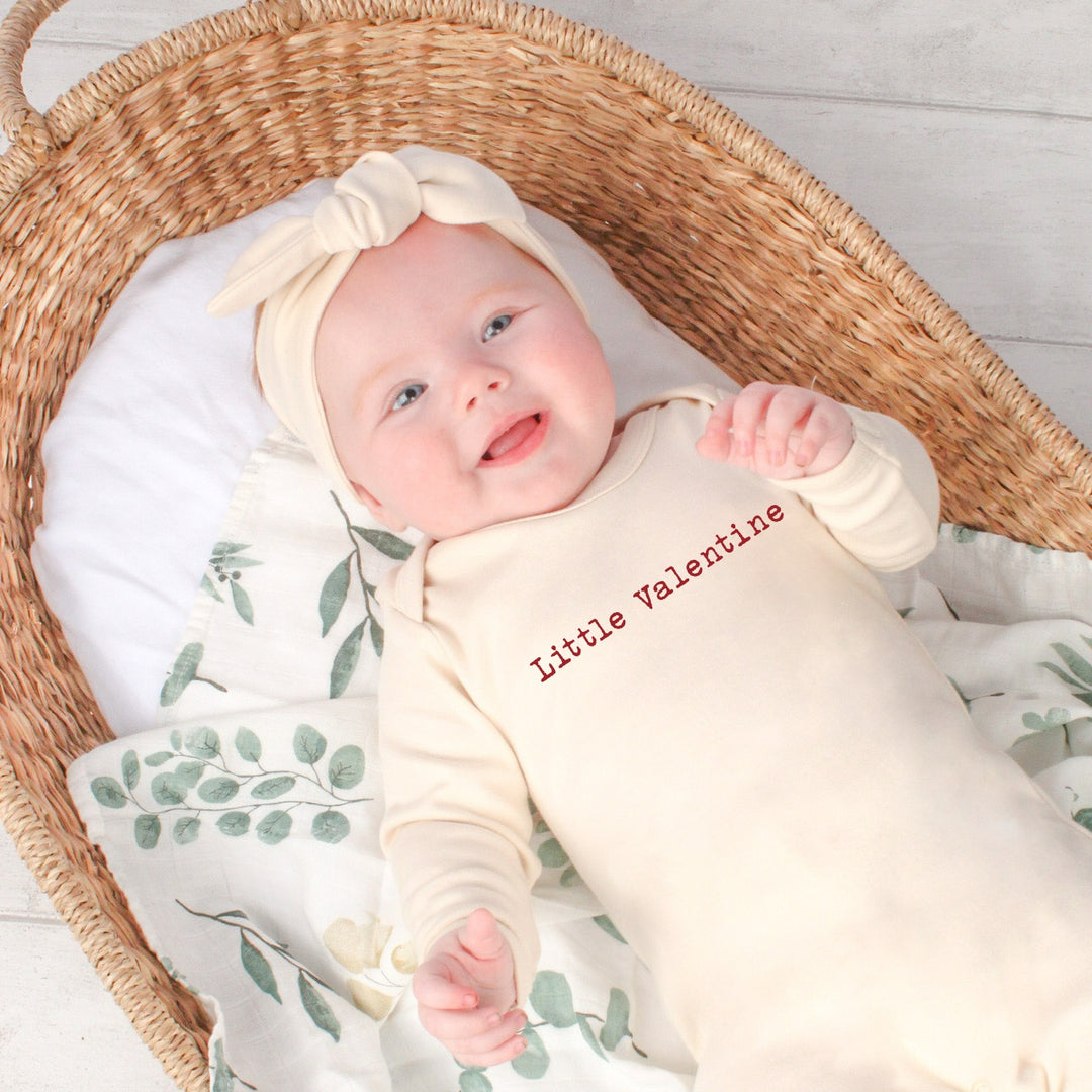 Little Valentine Beige Babygrow/Vest