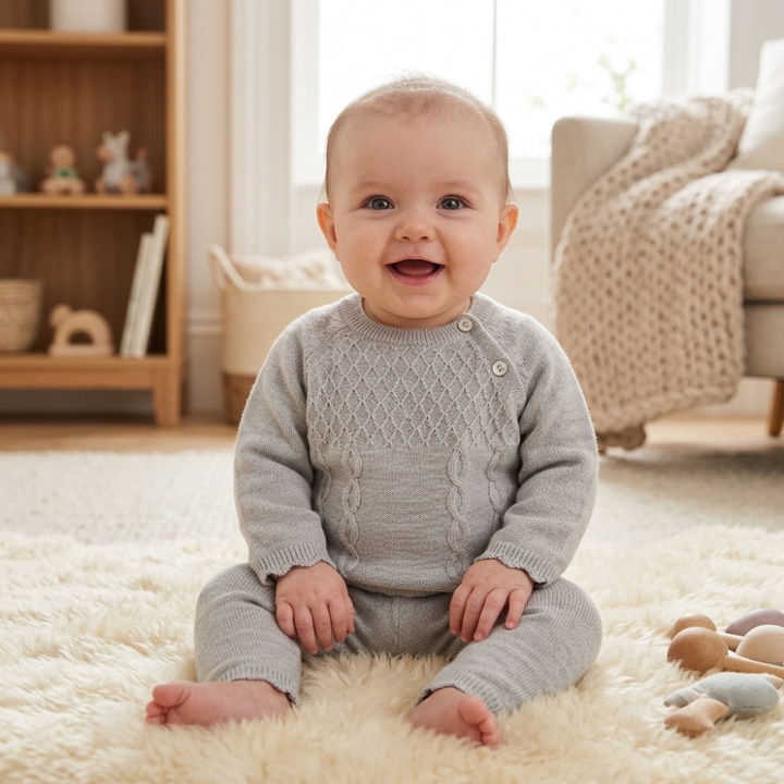 Baby Unisex Knitted 2 Piece Outfit