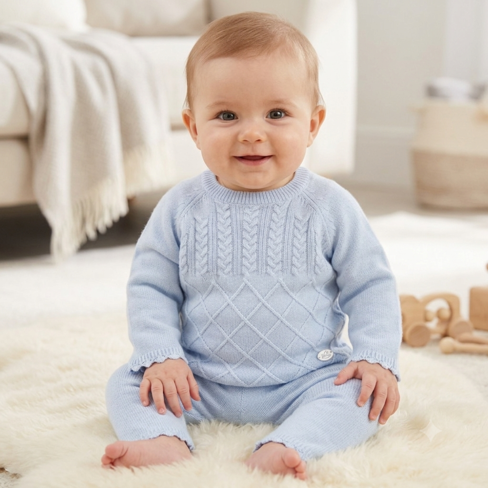 Baby Boys Knitted 2 Piece Outfit