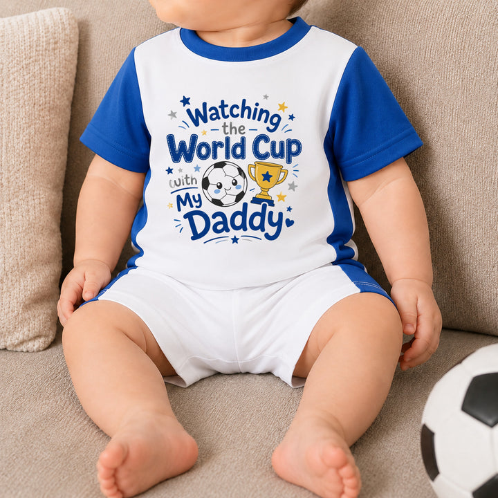 Watching The World Cup With My Daddy Kids Blue Football Set