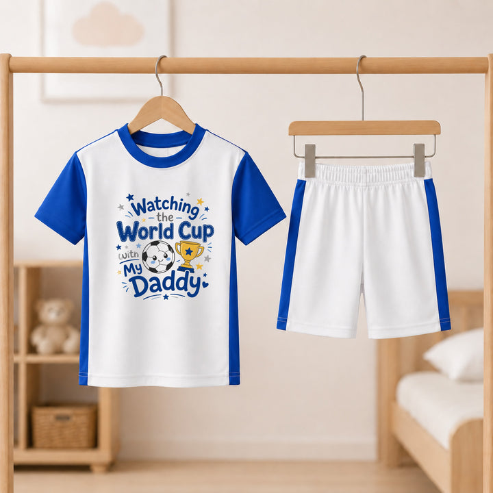 Watching The World Cup With My Daddy Kids Blue Football Set