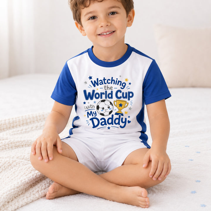 Watching The World Cup With My Daddy Kids Blue Football Set