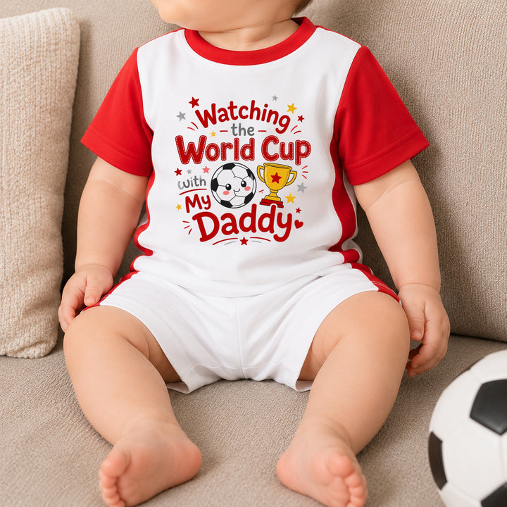 Watching The World Cup With My Daddy Kids Red Football Set
