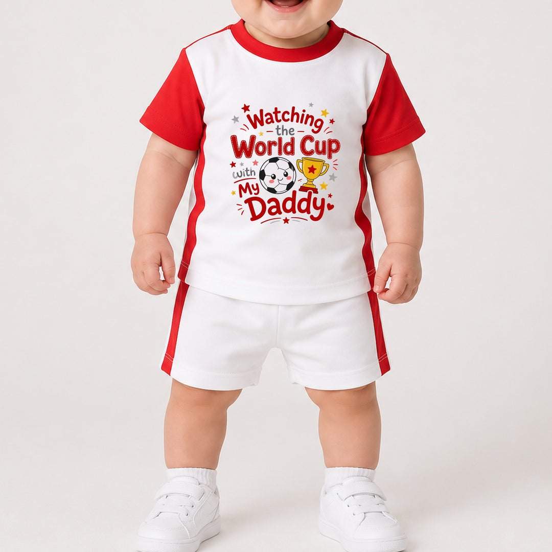 Watching The World Cup With My Daddy Kids Red Football Set
