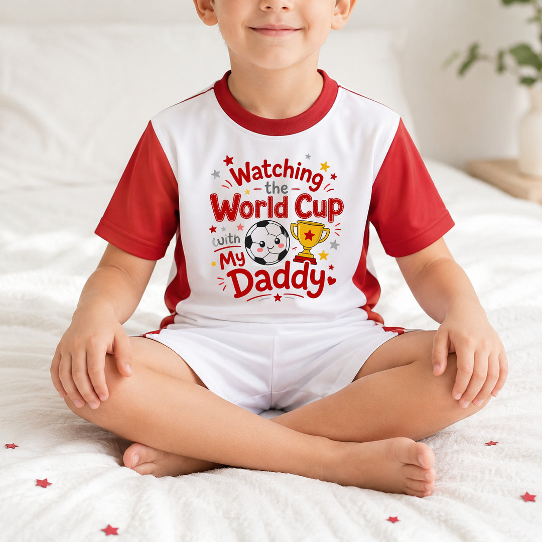 Watching The World Cup With My Daddy Kids Red Football Set