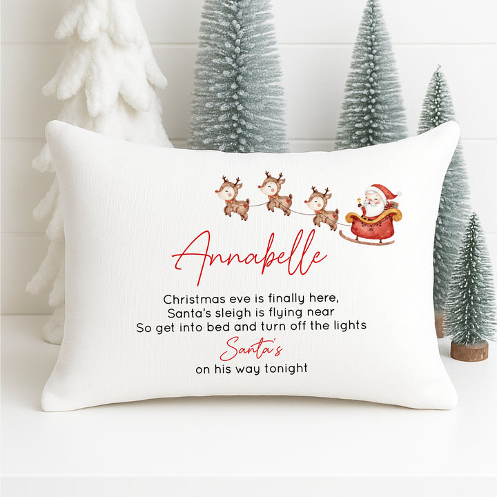 Personalised Santas Sleigh Christmas Eve Pillow Case