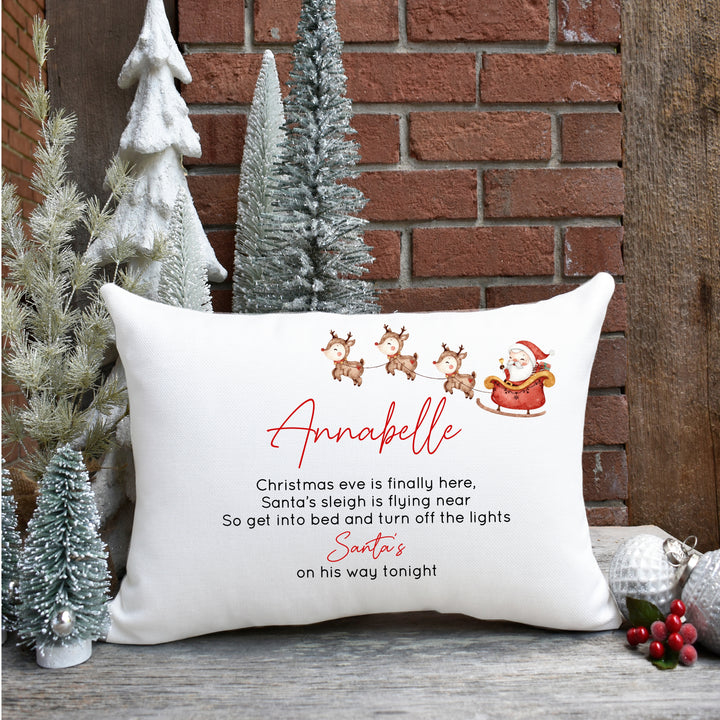 Personalised Santas Sleigh Christmas Eve Pillow Case