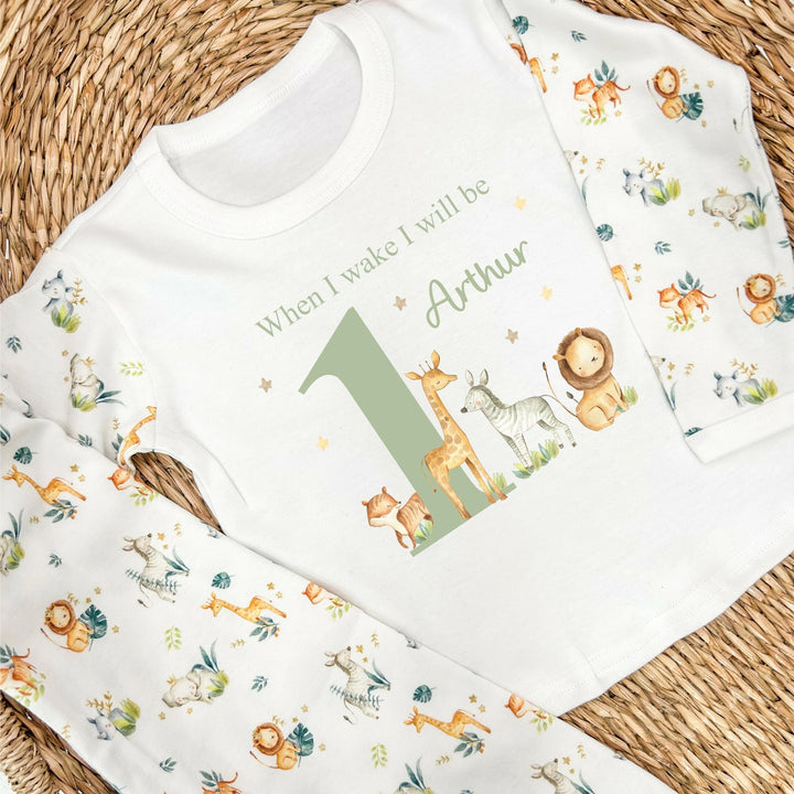 Personalised Jungle Birthday Pyjamas