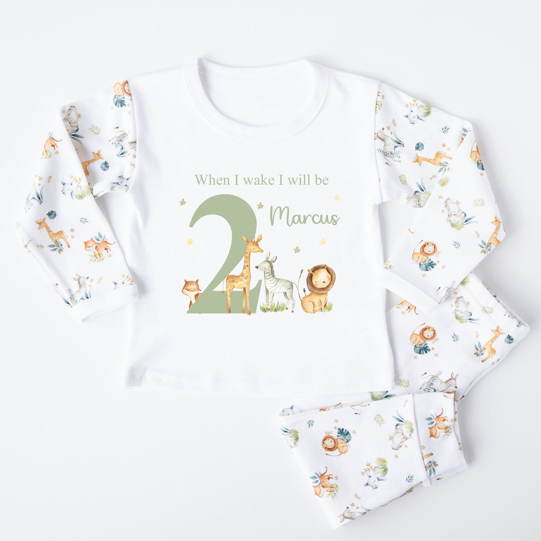 Personalised Jungle Birthday Pyjamas