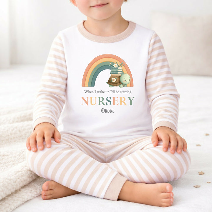 Personalised Turtle Rainbow Back To School Pyjamas