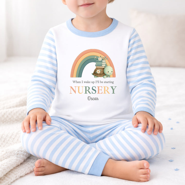 Personalised Turtle Rainbow Back To School Pyjamas