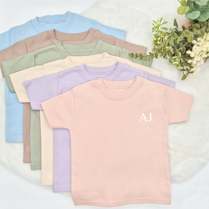 Personalised White Initials Children's T-shirt