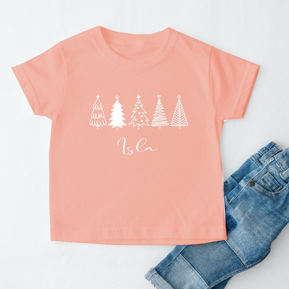 Personalised White Christmas Children's T-shirt