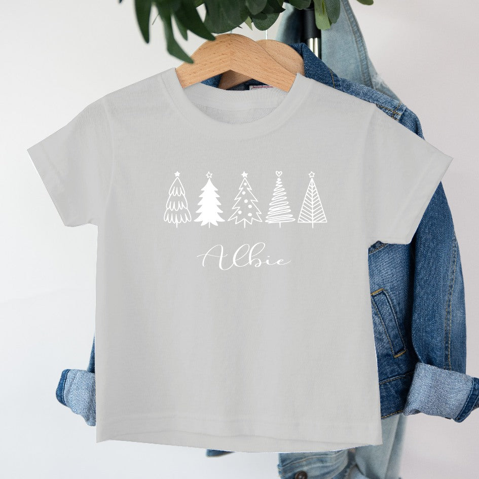 Personalised White Christmas Children's T-shirt