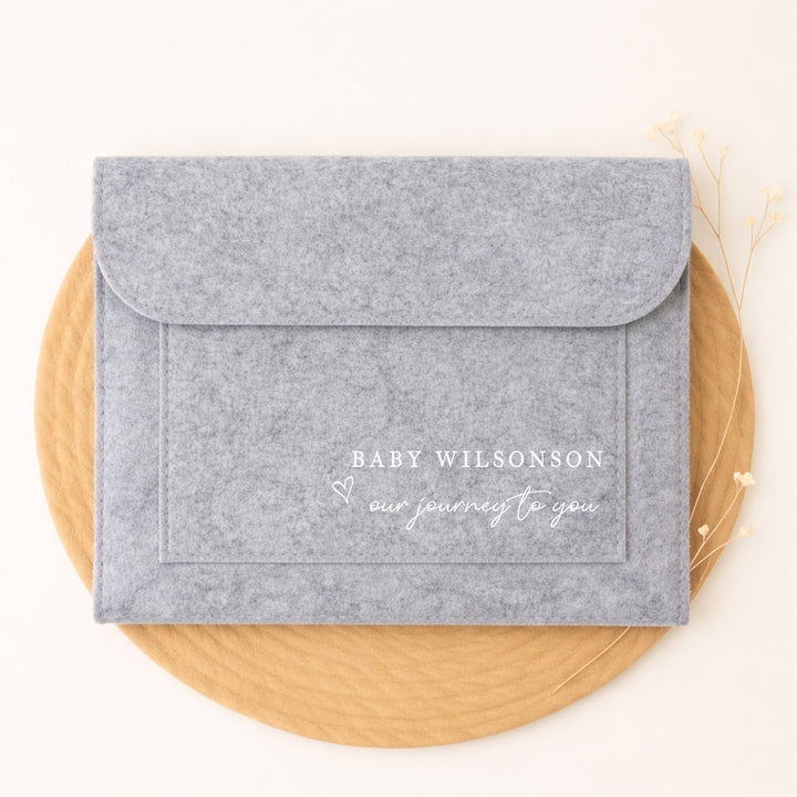 Personalised Gold Our Journey To You Maternity/Pregnancy Notes Folder