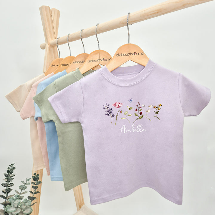 Personalised Wild Flower T-shirt