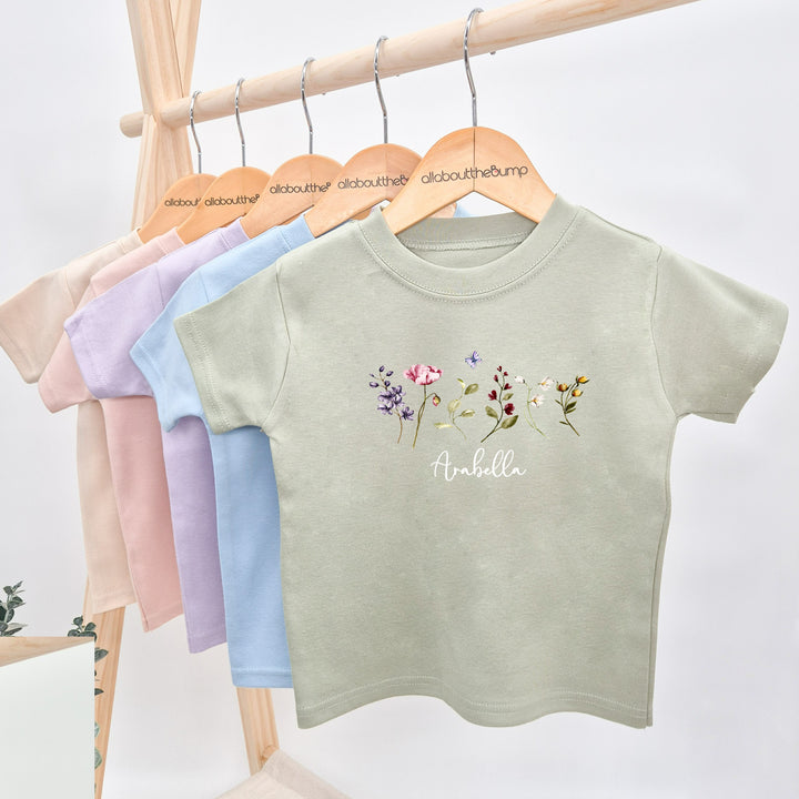 Personalised Wild Flower T-shirt