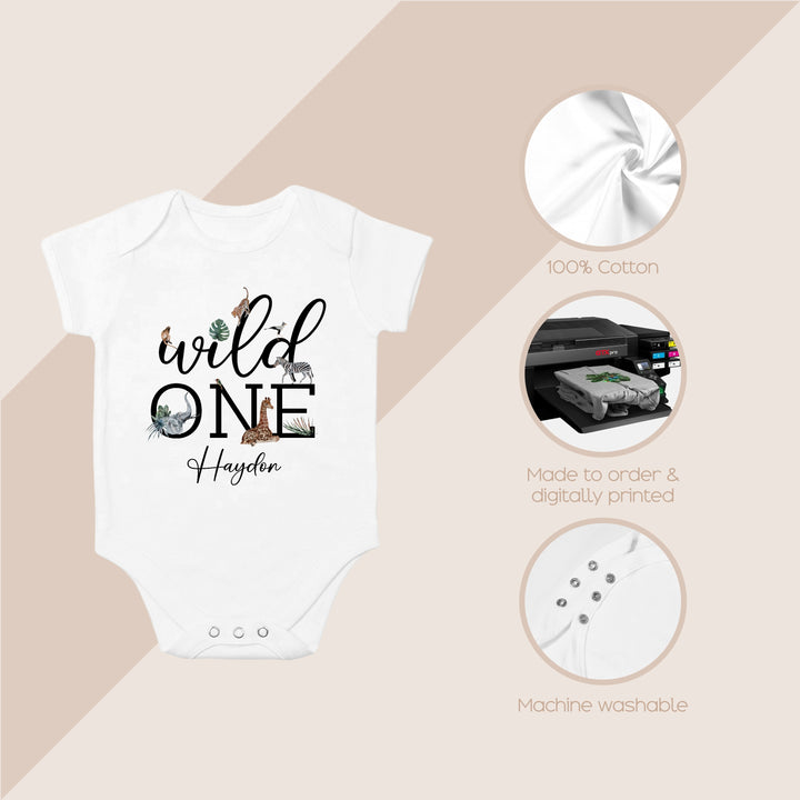 Personalised Wild One First Birthday Vest