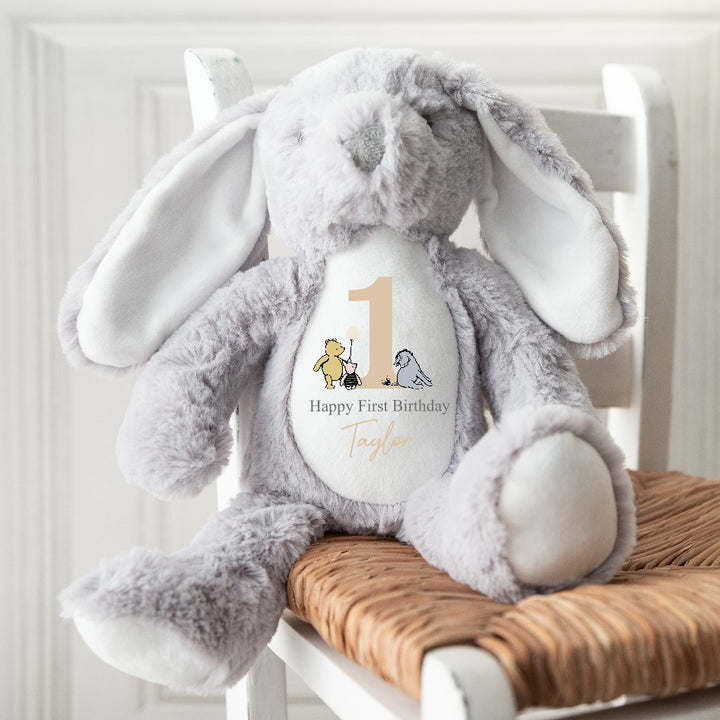 Personalised Beige Pooh Bear Birthday Bunny