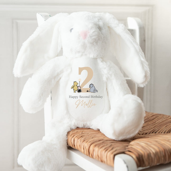 Personalised Beige Pooh Bear Birthday Bunny