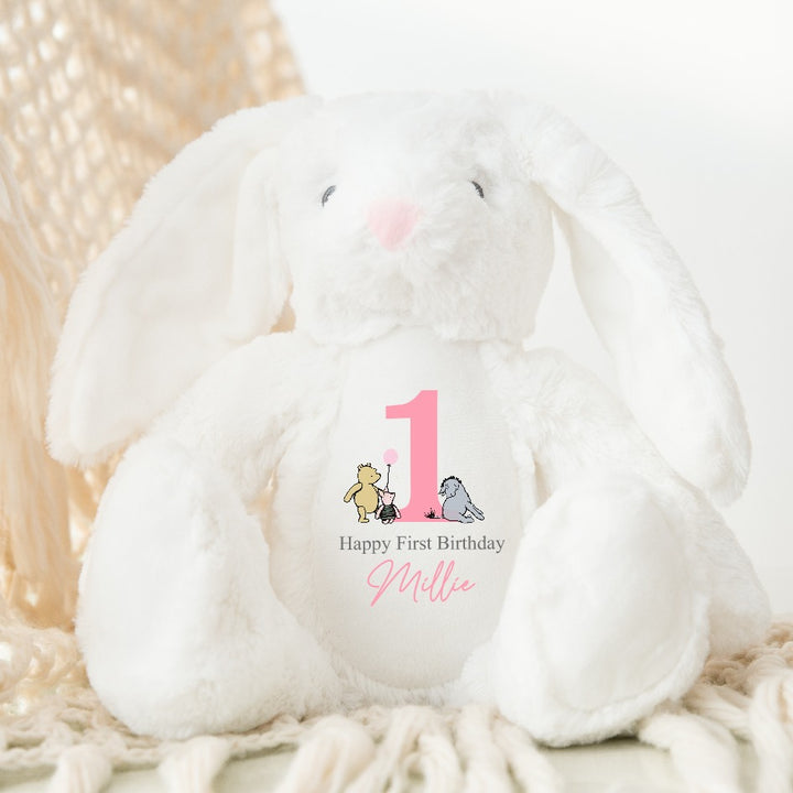 Personalised Pink Pooh Bear Birthday Bunny