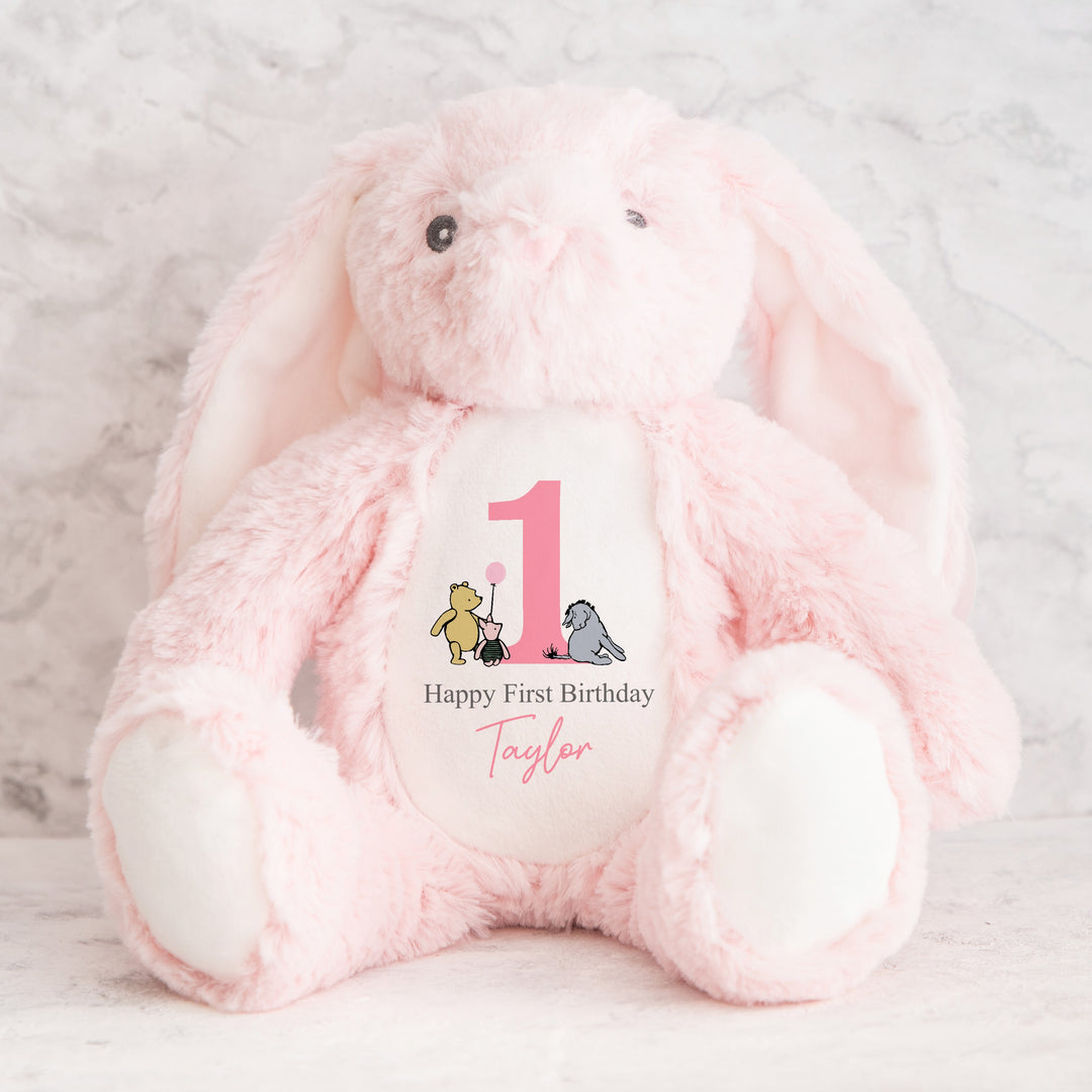 Personalised Pink Pooh Bear Birthday Bunny