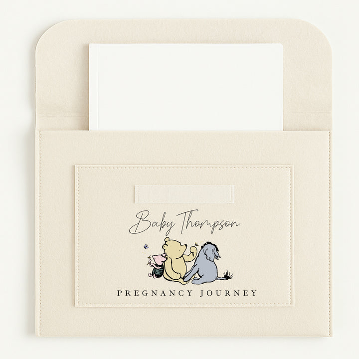 Personalised Winnie Pooh Pregnancy/Maternity Notes Baby Folder