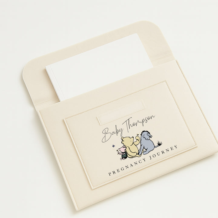 Personalised Winnie Pooh Pregnancy/Maternity Notes Baby Folder