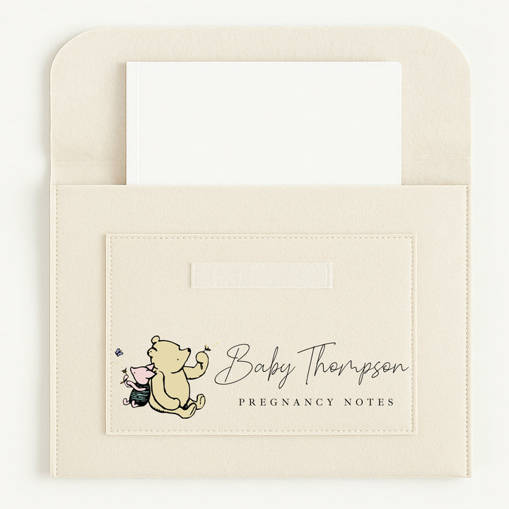Personalised Winnie Pooh Pregnancy/Maternity Notes Baby Folder