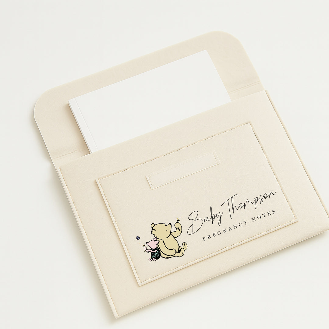 Personalised Winnie Pooh Pregnancy/Maternity Notes Baby Folder