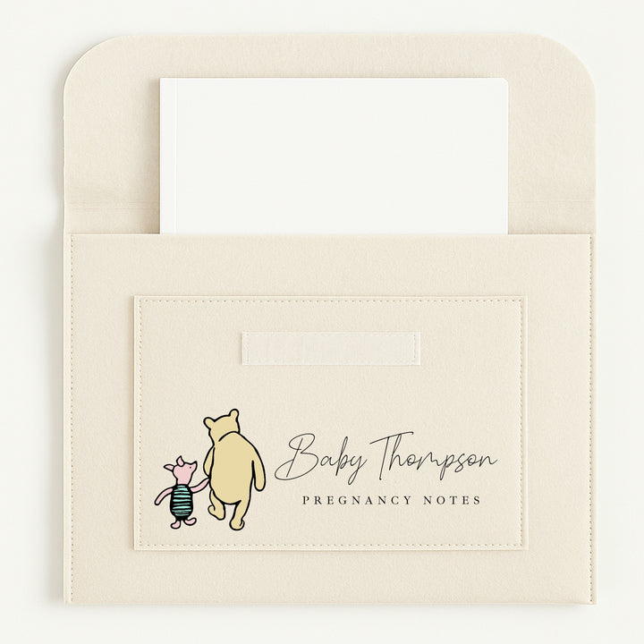 Personalised Winnie Pooh Pregnancy/Maternity Notes Baby Folder