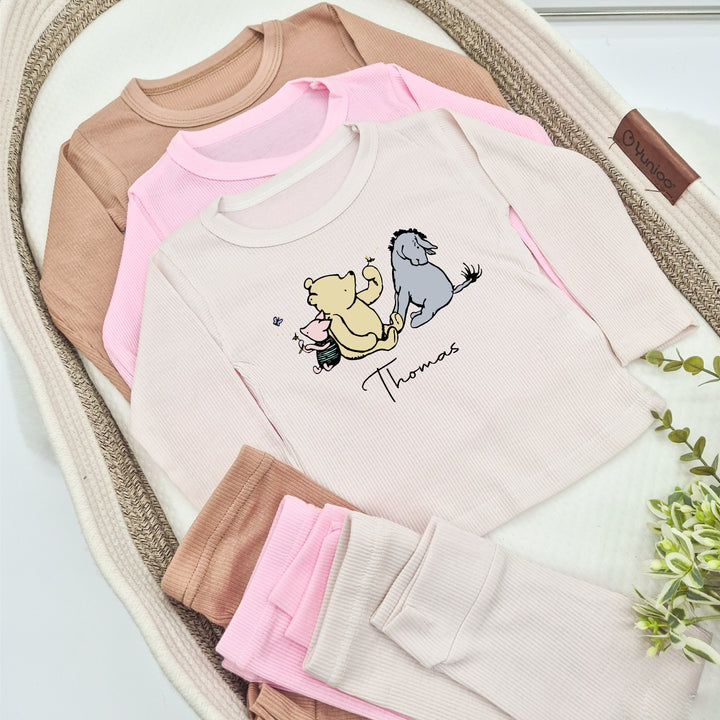 Personalised Pooh Bear Ribbed Loungewear