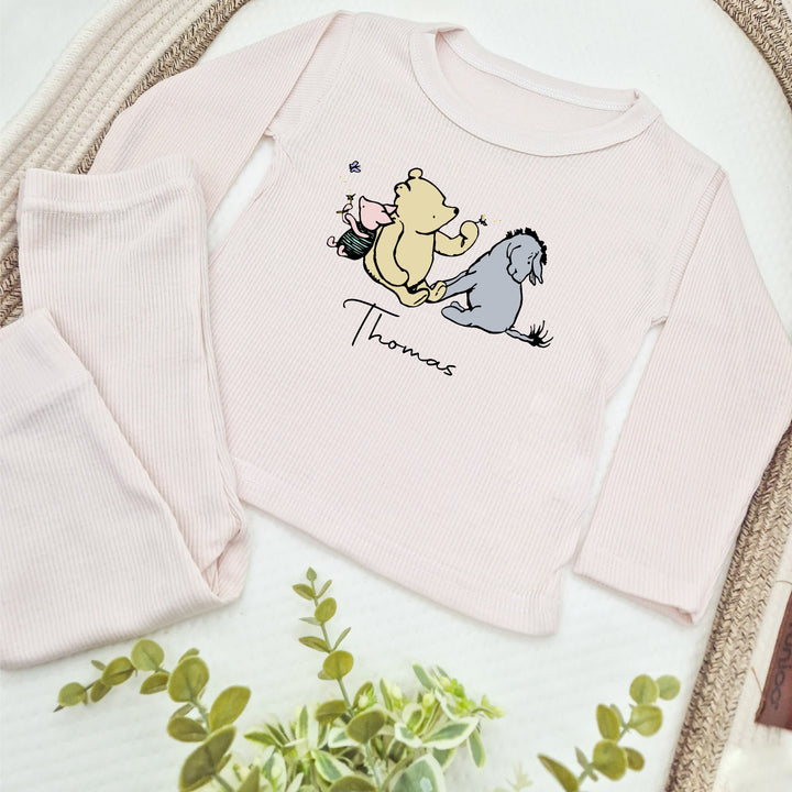 Personalised Pooh Bear Ribbed Loungewear