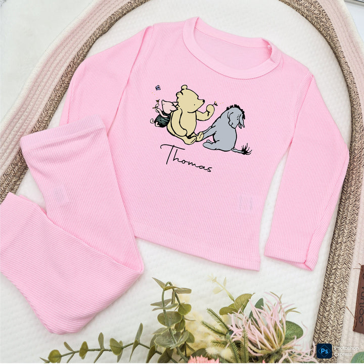 Personalised Pooh Bear Ribbed Loungewear
