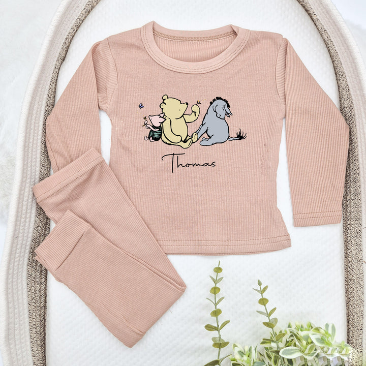 Personalised Pooh Bear Ribbed Loungewear