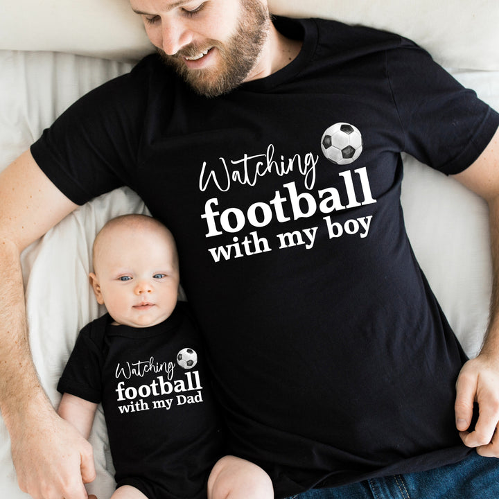 Watching the Football Dad and Baby Matching Set