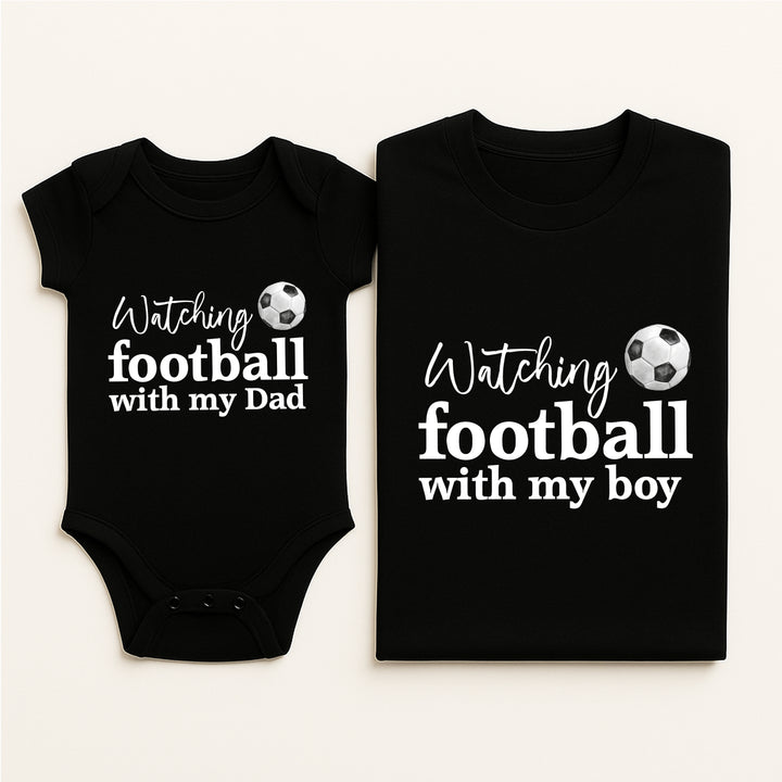 Watching the Football Dad and Baby Matching Set